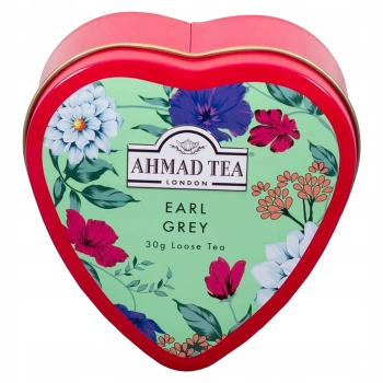 Ahmad Heart Earl Grey herbata czarna liściasta w puszce 30g