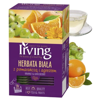 Pomarańcza agrest Irving herbata biała 20 kopert