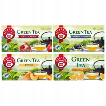 Teekanne Zestaw 4 herbat zielonych owocowych ekspresowych 80 kopert