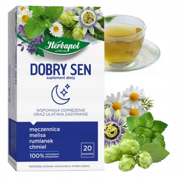 Herbapol na dobry sen herbata ziołowa i owocowa 20 saszetek