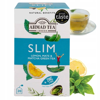 Ahmad Tea Slim herbata zielona z ziołami healthy 20 torebek