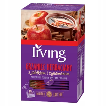 Irving Grzaniec herbaciany z jabłkiem i cynamonem herbata czarna 20 kopert 