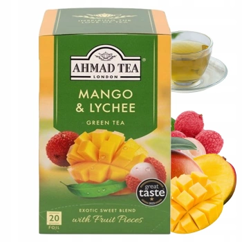 Ahmad Tea herbata zielona mango i liczi 20 torebek
