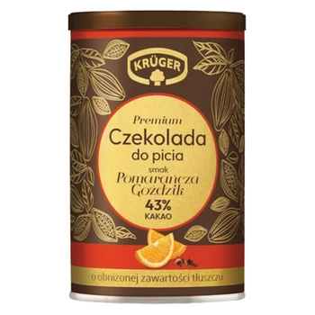 Pomarańcza Goździki czekolada do picia Kruger puszka 220 g