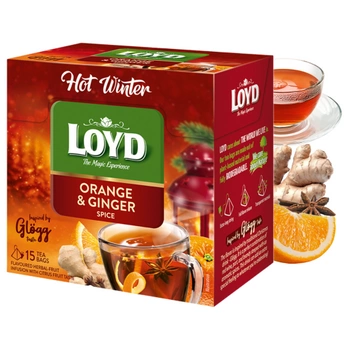 Pomarańcza Imbir herbata zimowa rozgrzewająca Loyd 15 torebek