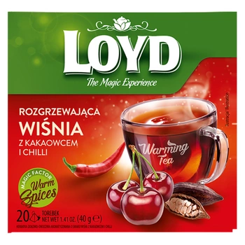 Wiśnia kakaowiec chili LOYD herbata rozgrzewająca 20 torebek