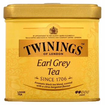 Twinings Earl Grey herbata czarna liściasta w puszce 100g