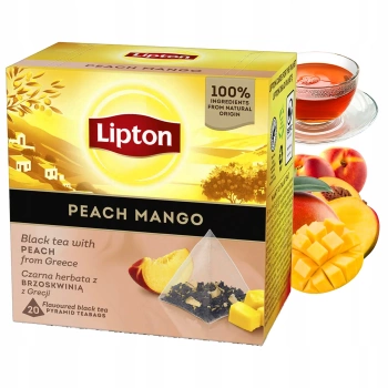 Herbata czarna Lipton z brzoskwinią 20 piramidek