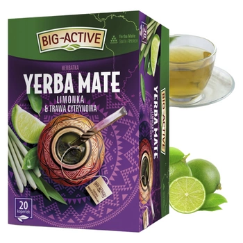Herbata Yerba Mate Limonka i trawa cytrynowa Big Active 20 kopert
