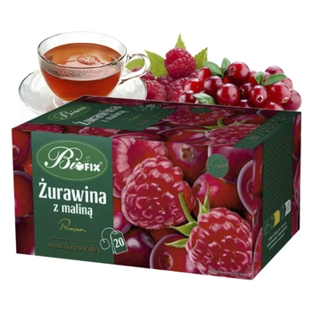 Żurawina malina Bifix herbata owocowa 20 saszetek