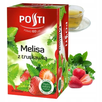 Melisa i truskawka herbata ziołowa Posti 20 torebek