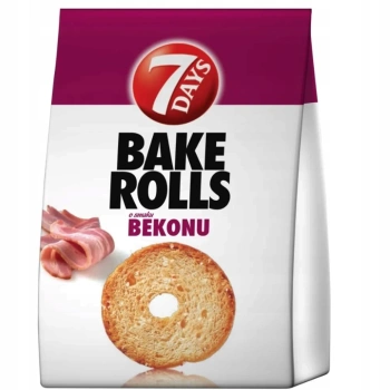 7 Days Bake Rolls Chrupki chlebowe o smaku bekonu 150 g