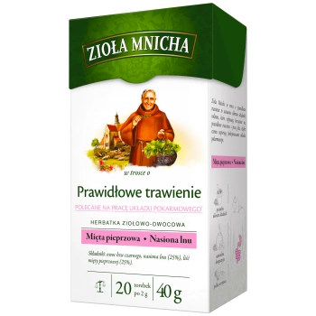 Zioła Mnicha na trawienie herbata 20 torebek