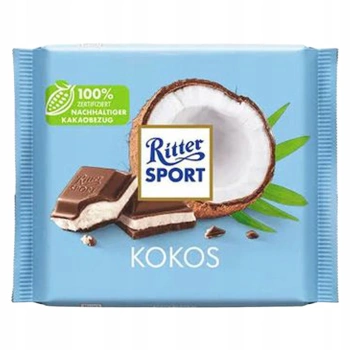 Ritter Sport Kokos czekolada mleczna nadziewana kremem kokosowym 100g