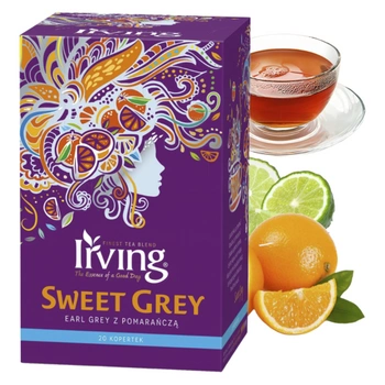 Czarna herbata Irving earl grey i pomarańcza 20 kopertek