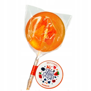TimPops lizak bez cukru o smaku mango z owocem w środku 17 g