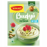 Winiary Budyń o smaku pistacji z nutą maliny bez dodatku cukru 35g