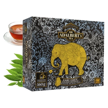 Czarna herbata Earl Grey Adalbert's golden premium 80 saszetek