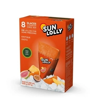 Owoce egzotyczne lody do zamrożenia Sun Lolly 8 sztuk 520g