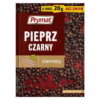 PRZYPRAWA PRYMAT PIEPRZ CZARNY ZIARNISTY 20G