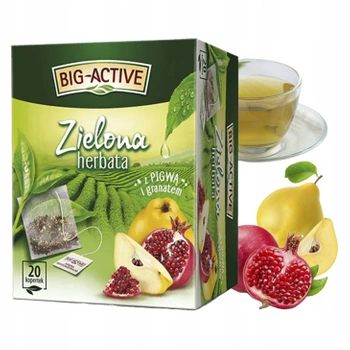 Pigwa granat Big-Active herbata zielona 20 kopert