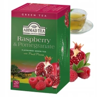 Ahmad Tea herbata zielona malina z granatem 20 torebek