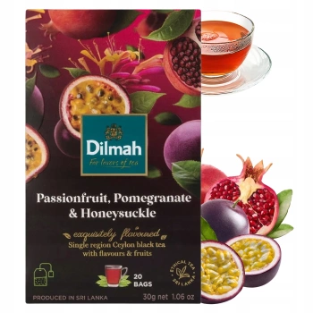 Marakuja granat i wiciokrzew Dilmah herbata czarna 20 torebek