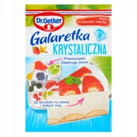 Dr. Oetker Galaretka krystaliczna o smaku truskawkowo-waniliowym 72 g