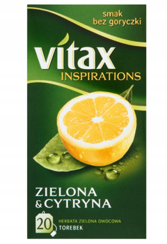 Vitax Inspirations herbata Zielona Cytryna 20 Torebek