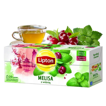 LIPTON herbata ziołowa MELISA WIŚNIA 20 torebek