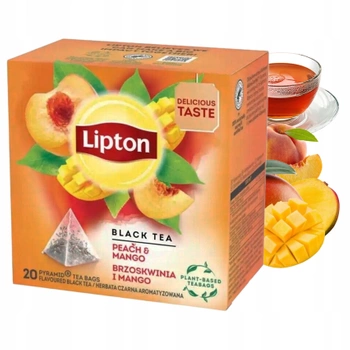 Lipton herbata czarna brzoskwinia mango 20t