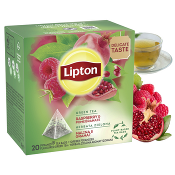 Lipton herbata zielona malina granat 20 torebek