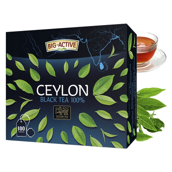 BIG ACTIVE herbata czarna CEYLON BLACK TEA 100% 100 torebek