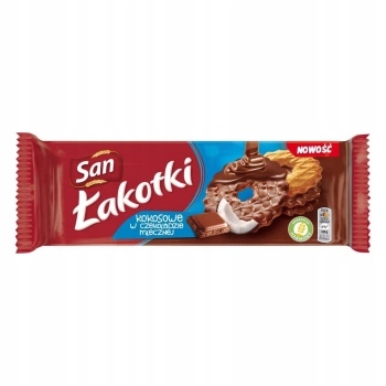 San łakotki kokosowe ciastka w czekoladzie 146 g
