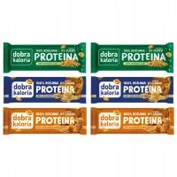 Dobra kaloria zestaw 6 batonów proteinowych bez cukru 3 smaki