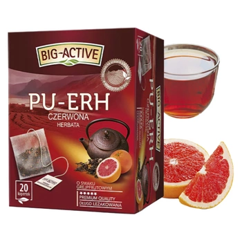 Grejpfrut Big Active herbata czerwona Pu Erh 20 kopert