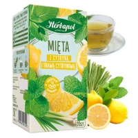 Mięta Cytryna Trawa cytrynowa Herbapol herbata ziołowa 20 saszetek