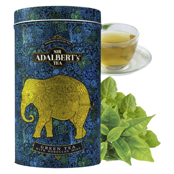 Adalbert's green tea with moroccan tea herbata zielona z marokańską miętą liściasta 110g