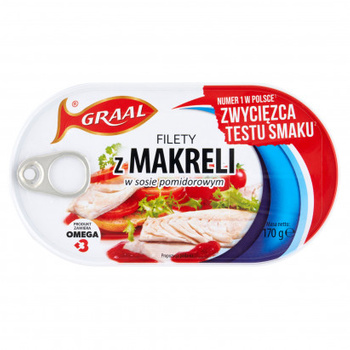 GRAAL FILETY Z MAKRELI w sosie POMIDOROWYM 170g