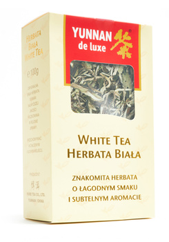 Yunnan de luxe white tea herbata biała liściasta lw101 100g