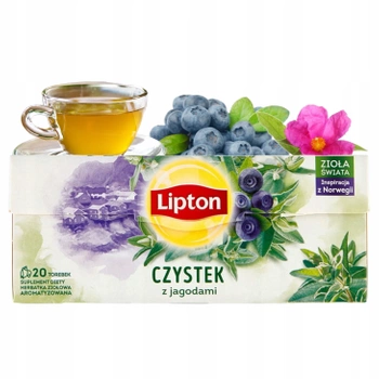 Lipton herbata ziołowa czystek z jagodami 20 torebek