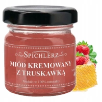 Spichlerz miód kremowany z truskawką naturalny 40g