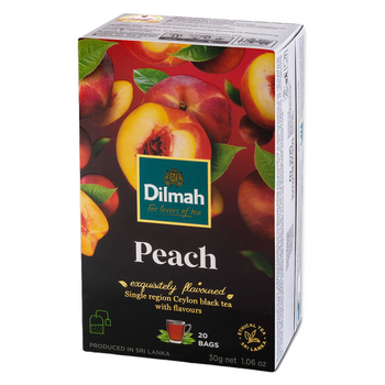 DILMAH herbata czarna BRZOSKWINIA peach 20 torebek