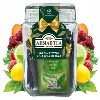 Ahmad Tea Kolekcja herbat Słój z herbatą 40 kopert