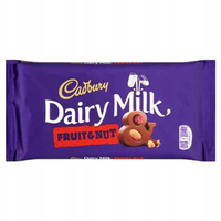 CADBURY CZEKOLADA MLECZNA FRUIT NUT 180G