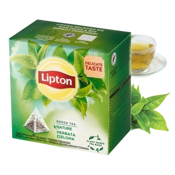Lipton herbata zielona green tea nature 20 piramidek
