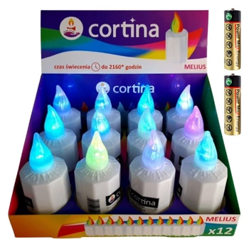 Cortina wkłady do zniczy led Melius 12 sztuk