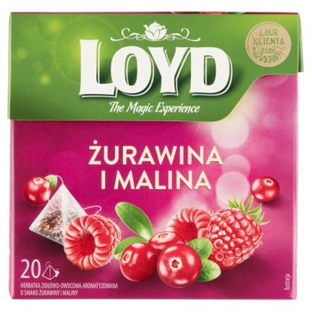 Żurawina Malina herbata Loyd 20 torebek
