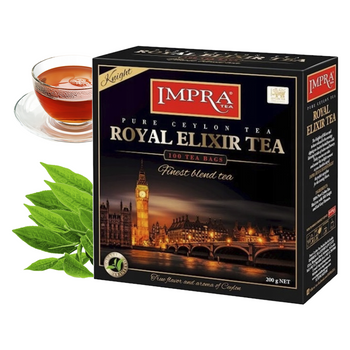 IMPRA KNIGHT herbata czarna ekspresowa ROYAL ELIXIR TEA 100 torebek