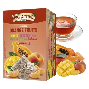 Herbata Orange Fruits Big Active mango brzoskwinia 20 kopert